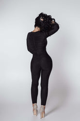 Salopeta lycra cu cristale și pene Bling Obsession by Sia House Sia House pentru femei elegante